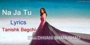Dhvani Bhanushali Na Ja Tu Lyrics