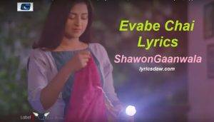 Evabe Chai Lyrics Shawon Gaanwala