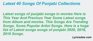 Songs Of Punjabi