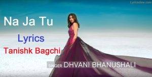 Dhvani Bhanushali Na Ja Tu Lyrics 1