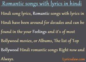 Romantic songs with lyrics in hindi 300x218 1